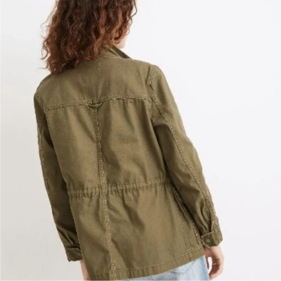 Madewell Dispach Military Green Utility Cargo Jacket Size S - Picture 3 of 9